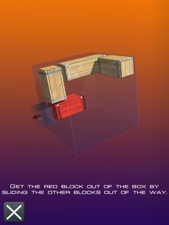 Ảnh chụp màn hình của Unblock Red Brick. 3D Space iPad 