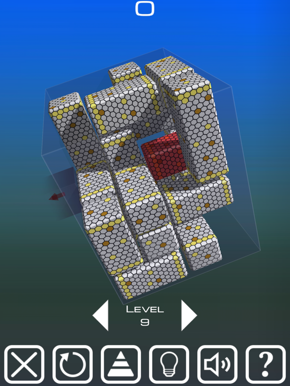 Ảnh chụp màn hình của Unblock Red Brick. 3D Space iPad 