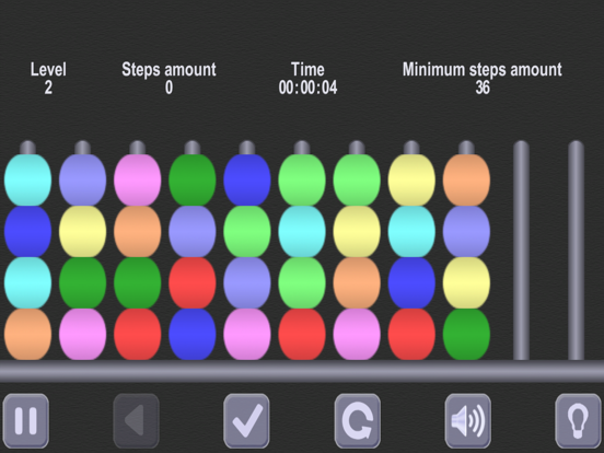 Tangkapan skrin Color Heap Puzzle. Hanoi Tower iPad 