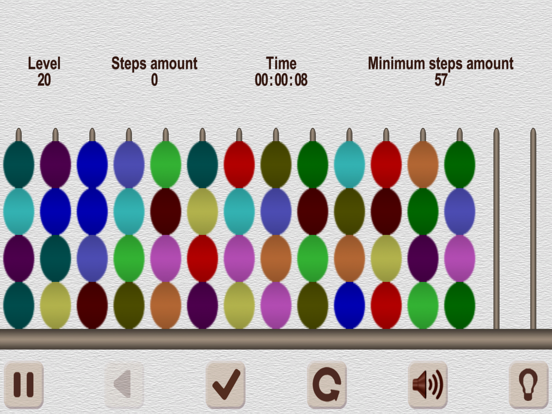 Tangkapan skrin Color Heap Puzzle. Hanoi Tower iPad 