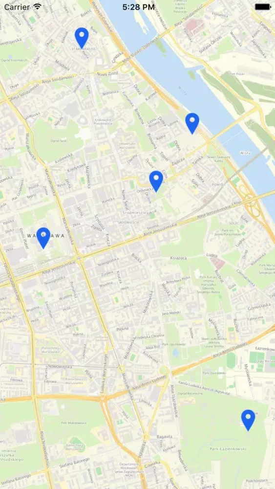Capturas de tela do Warsaw Offline Map