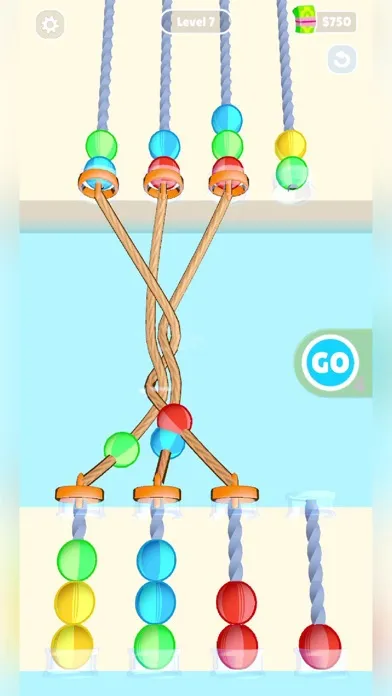ภาพหน้าจอของ Balls and Ropes Sorting Puzzle