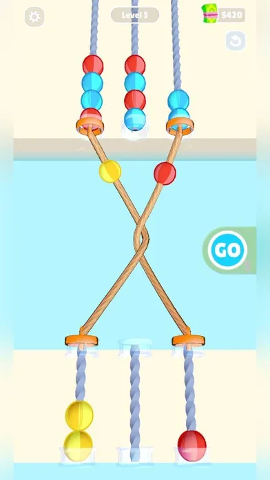 ภาพหน้าจอของ Balls and Ropes Sorting Puzzle