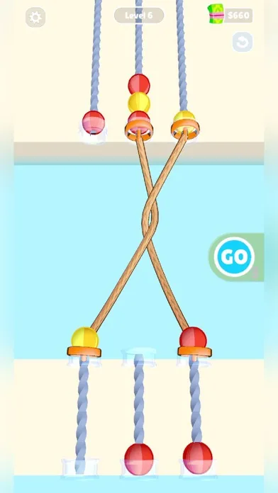 ภาพหน้าจอของ Balls and Ropes Sorting Puzzle