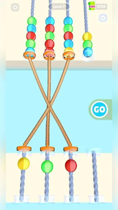 ภาพหน้าจอของ Balls and Ropes Sorting Puzzle