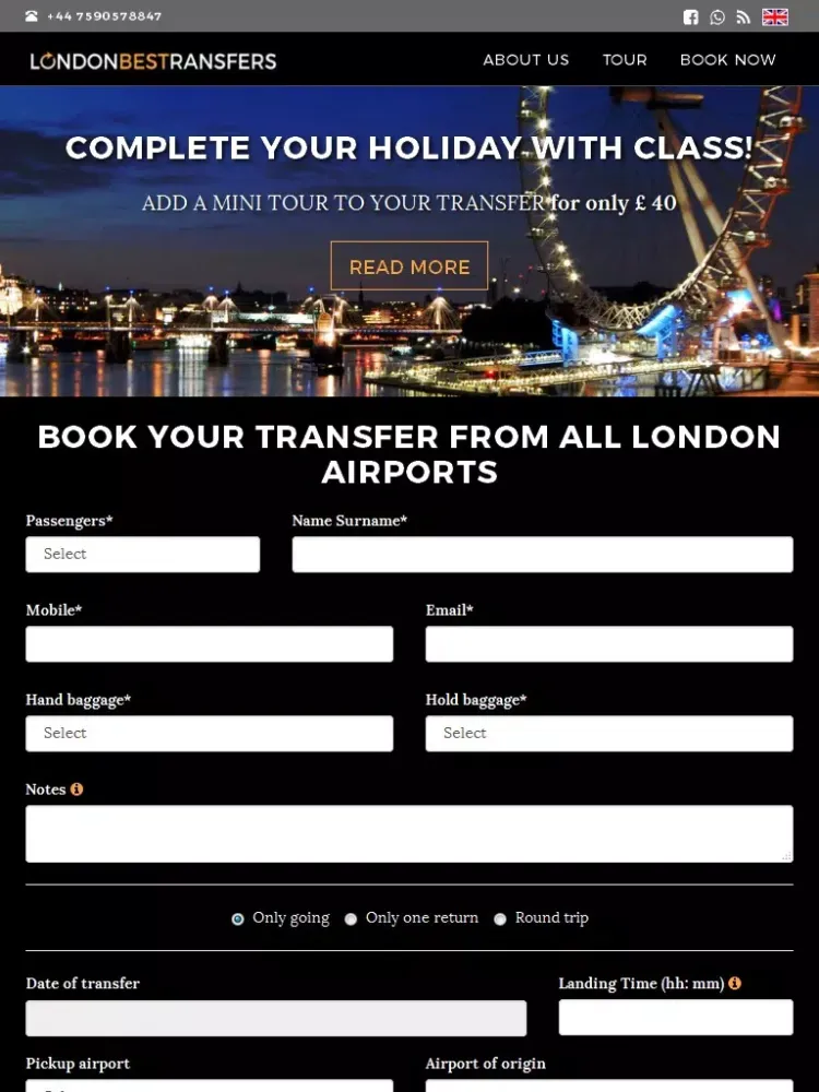 Скриншоты London Best Transfers iPad 