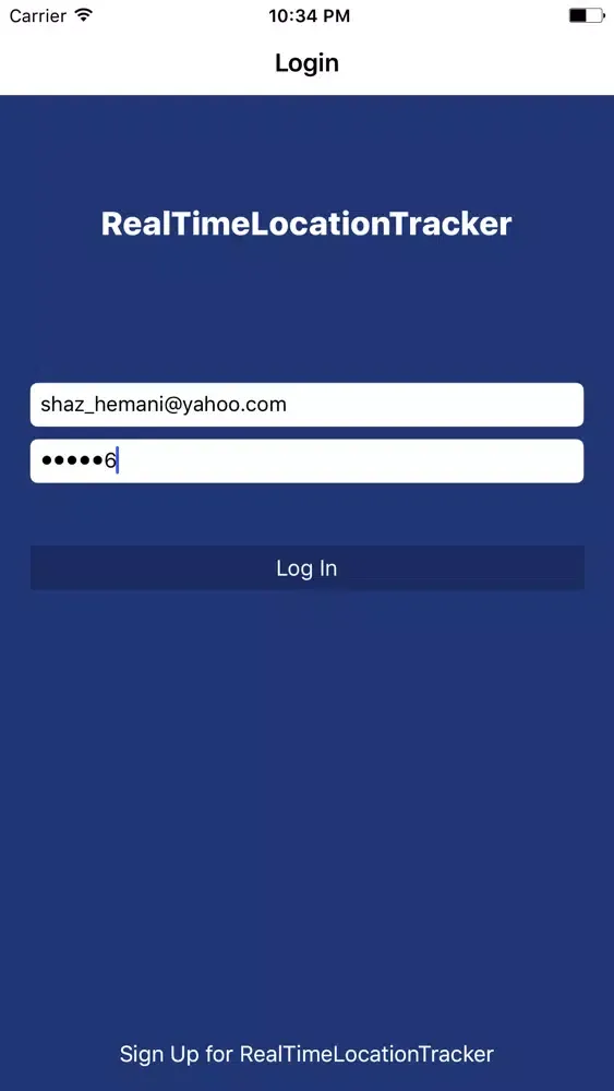 Real-Time Location Tracker Screenshots