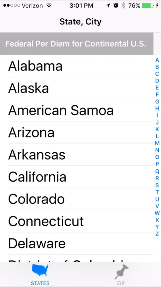 Capturas de pantalla de Per Diem for Continental U.S.