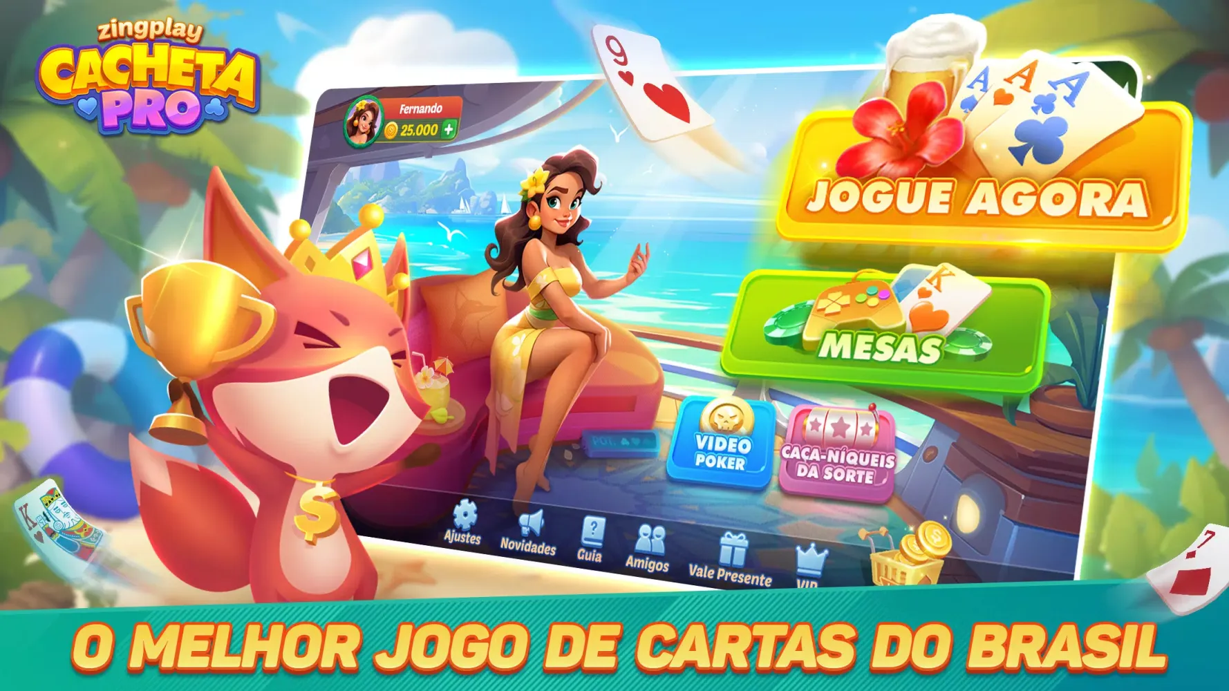 Tangkapan skrin Cacheta - Pife - Jogo online