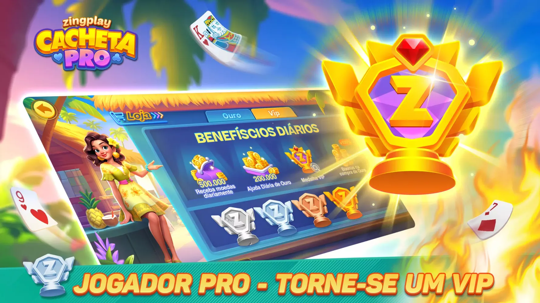 Tangkapan skrin Cacheta - Pife - Jogo online