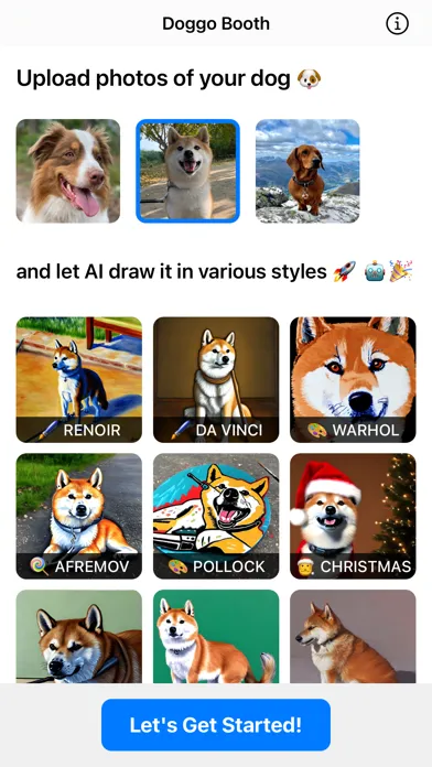 Zrzuty ekranu Doggo Booth - AI Dog Avatars