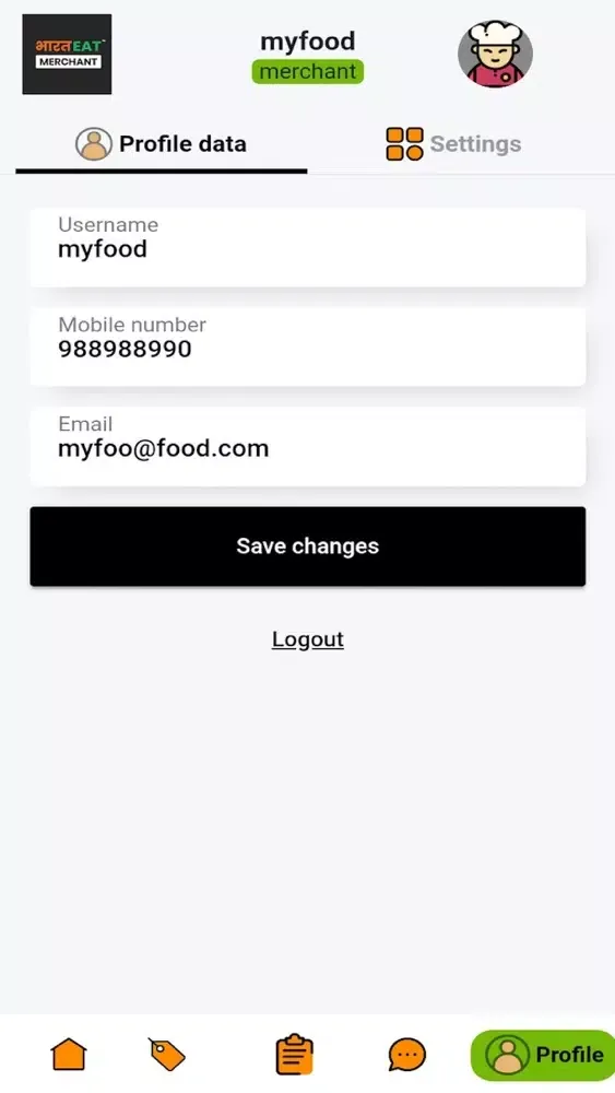 Bharat Eat Merchant Screenshots