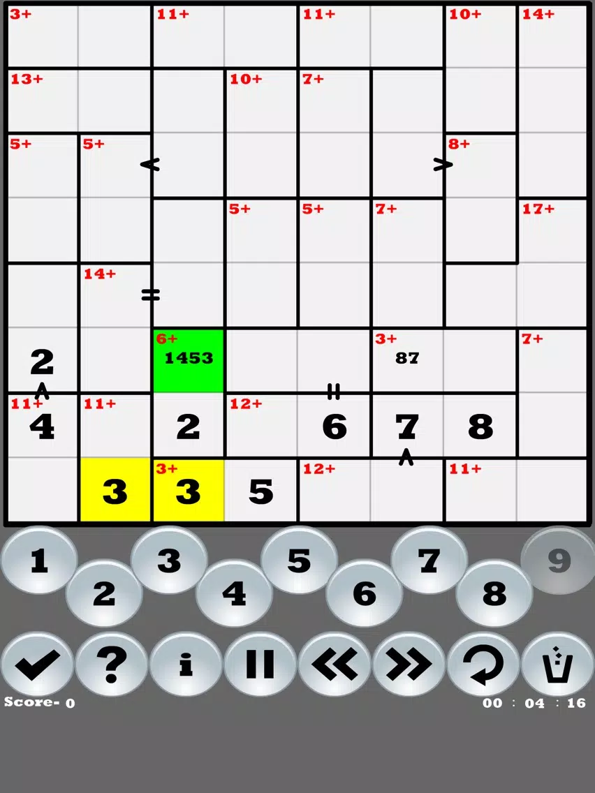 Capturas de tela do Greater than Killer-Sudoku iPad 
