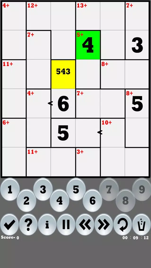 Capturas de tela do Greater than Killer-Sudoku