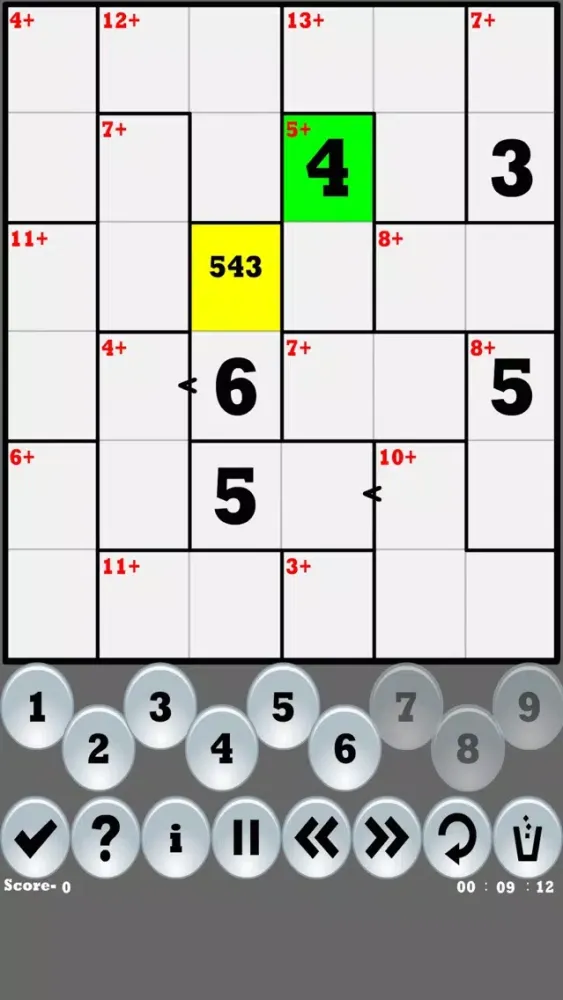 Greater than Killer-Sudoku स्क्रीनशॉट