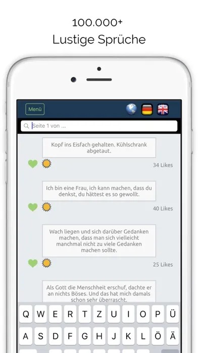 Ảnh chụp màn hình của Lustige Sprüche