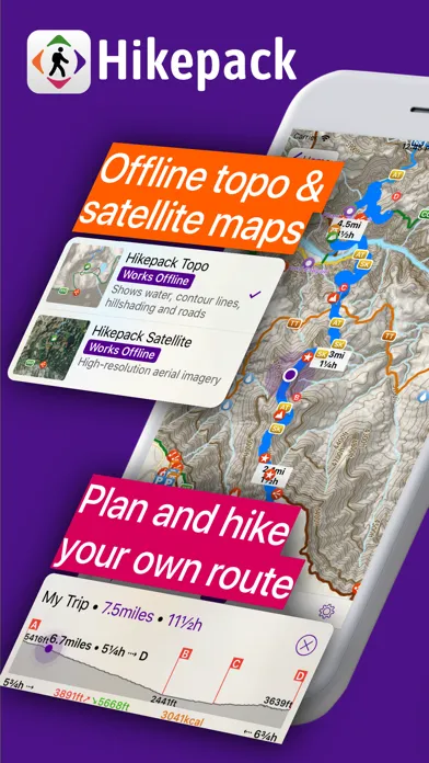 ภาพหน้าจอของ Hikepack: Clever Hiking Maps