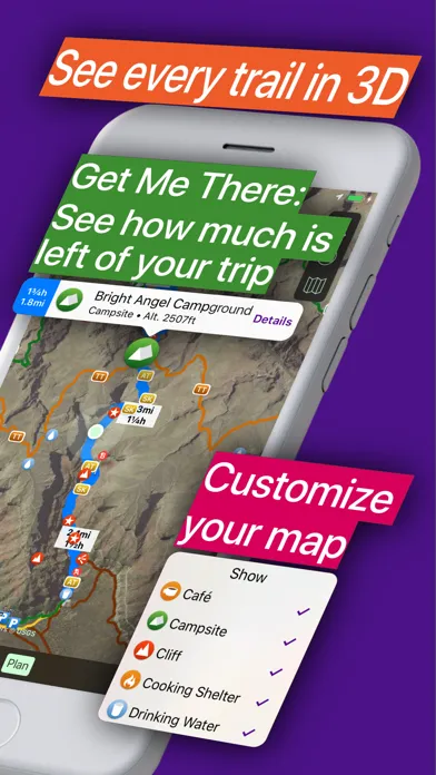 ภาพหน้าจอของ Hikepack: Clever Hiking Maps