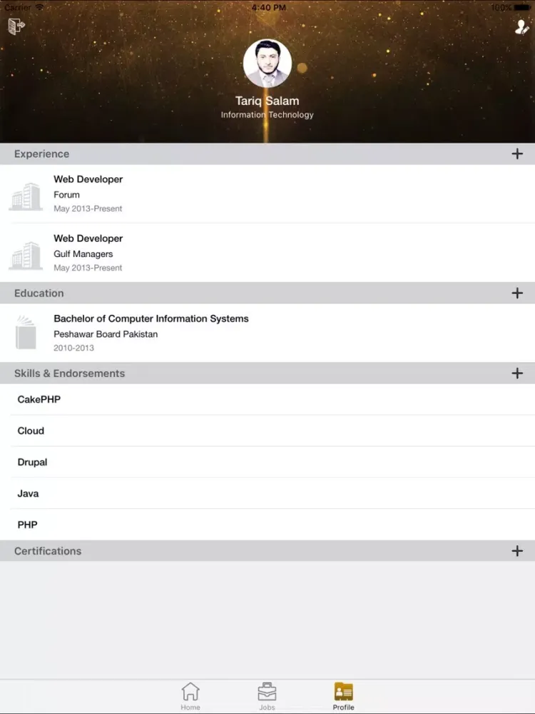 Gulf Managers iPad  स्क्रीनशॉट