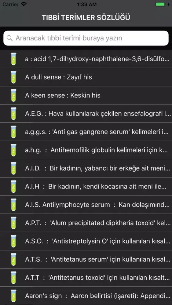 Captures d'écran de Tıbbi Terimler