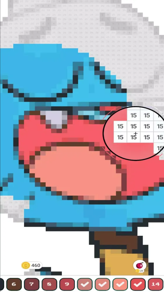 Gumball Pixel Art Coloring Screenshots