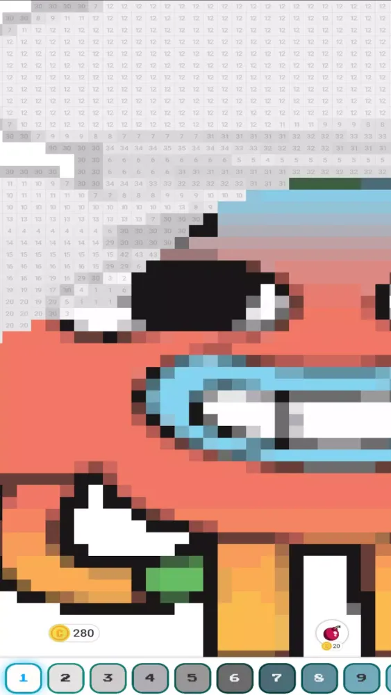 Gumball Pixel Art Coloring Screenshots