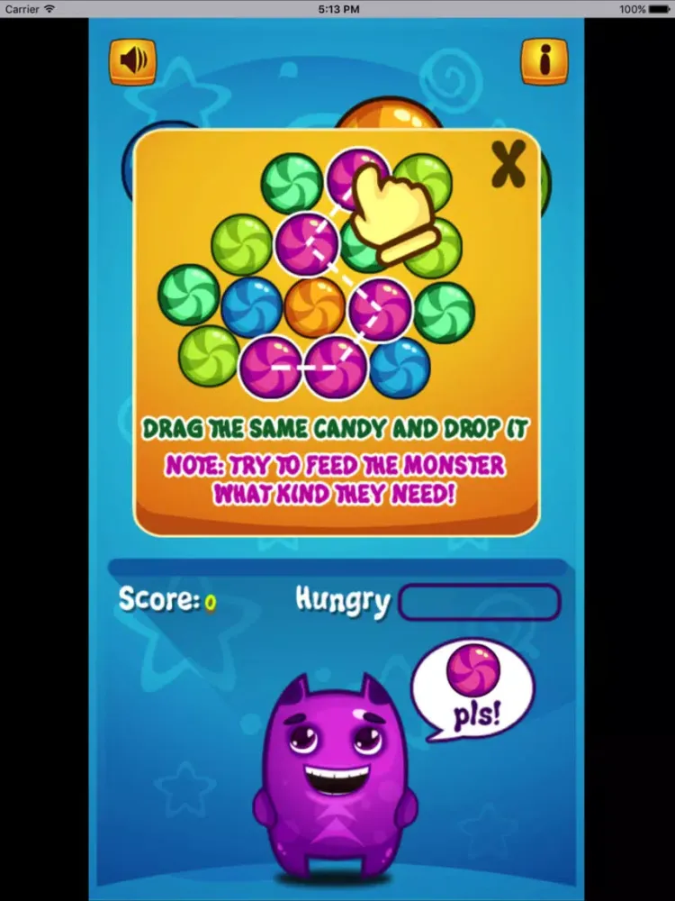 Скриншоты Hungry Monster - Funny Puzzle Games iPad 