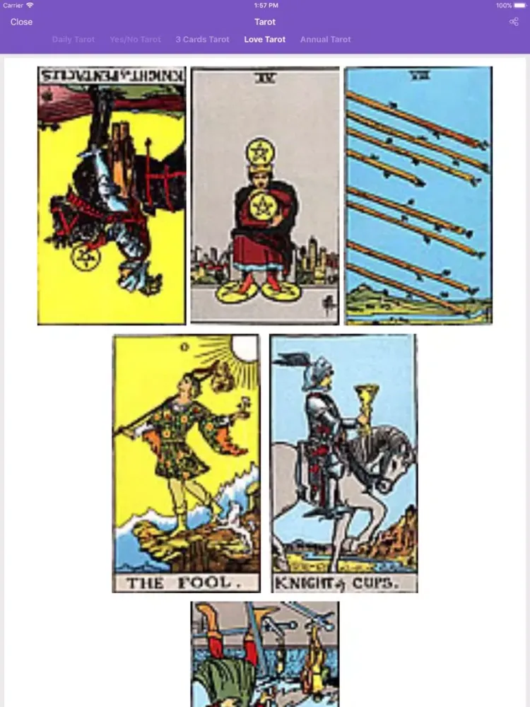 Tarot Cards Reading Pro iPad  Screenshots