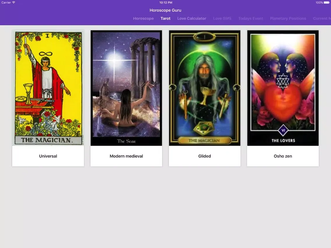 Horoscope & Tarot Pro iPad  Screenshots