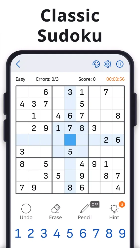 Tangkapan layar Sudoku Classic: Puzzle Guru