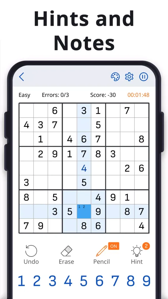 Tangkapan layar Sudoku Classic: Puzzle Guru