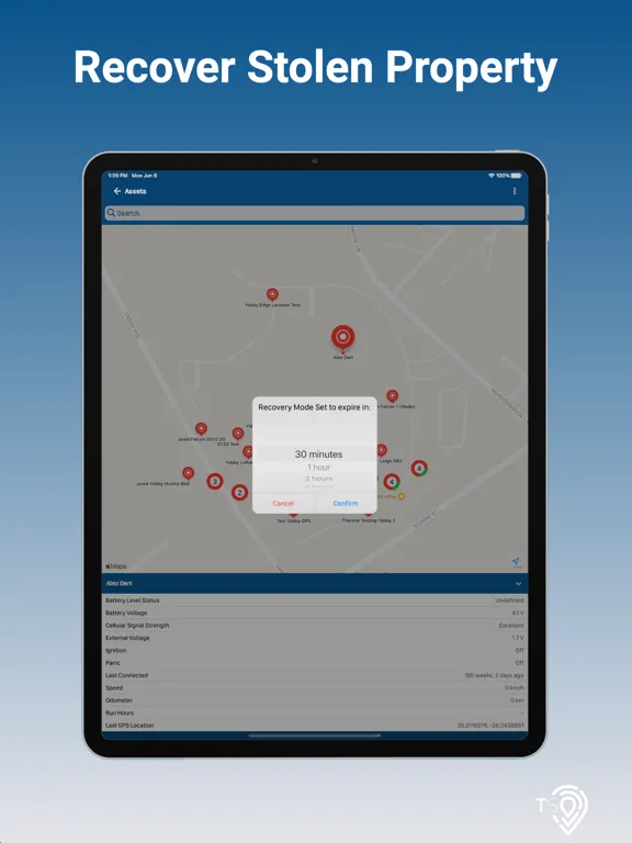 Tracksmart Telematics iPad  Screenshots