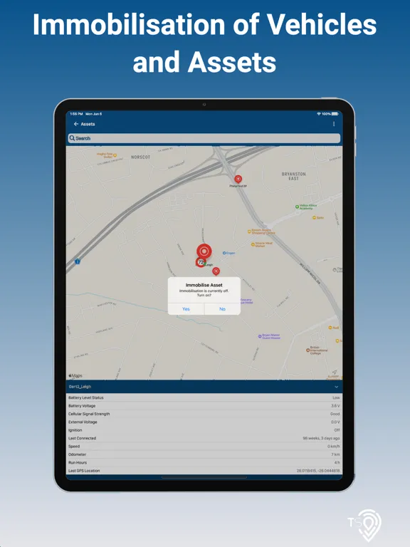 Tracksmart Telematics iPad  Screenshots