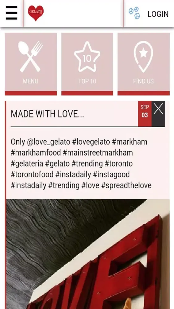 LoveGelato Ekran Görüntüleri
