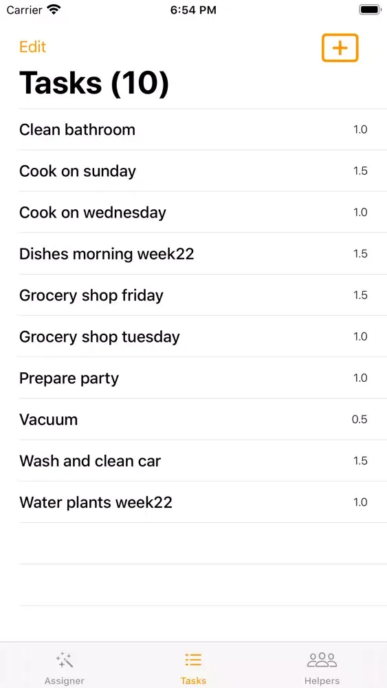 Ảnh chụp màn hình của FairShare: sharing work fairly