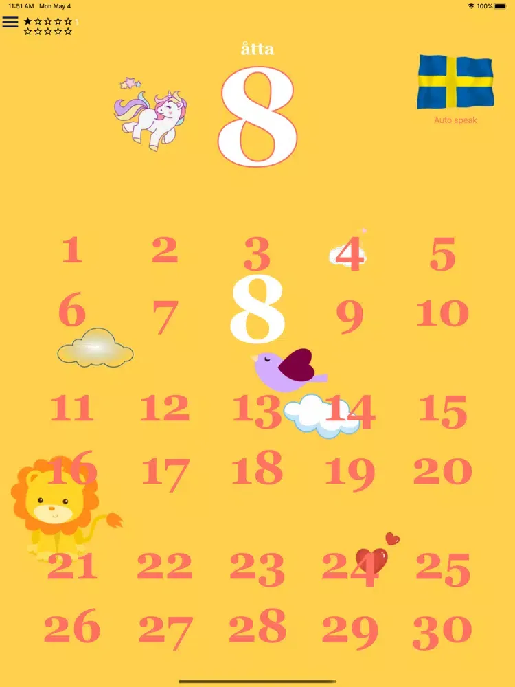 Tangkapan skrin Emilia Swedish iPad 