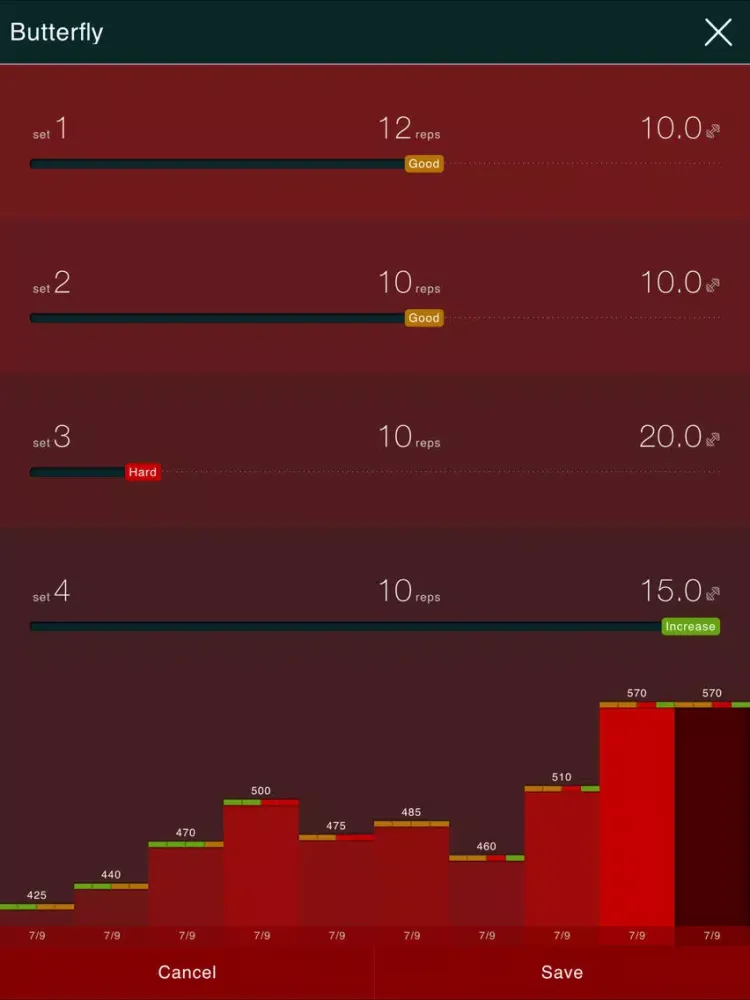 تصاویر Gymap - free visual workout log & interval timer iPad 