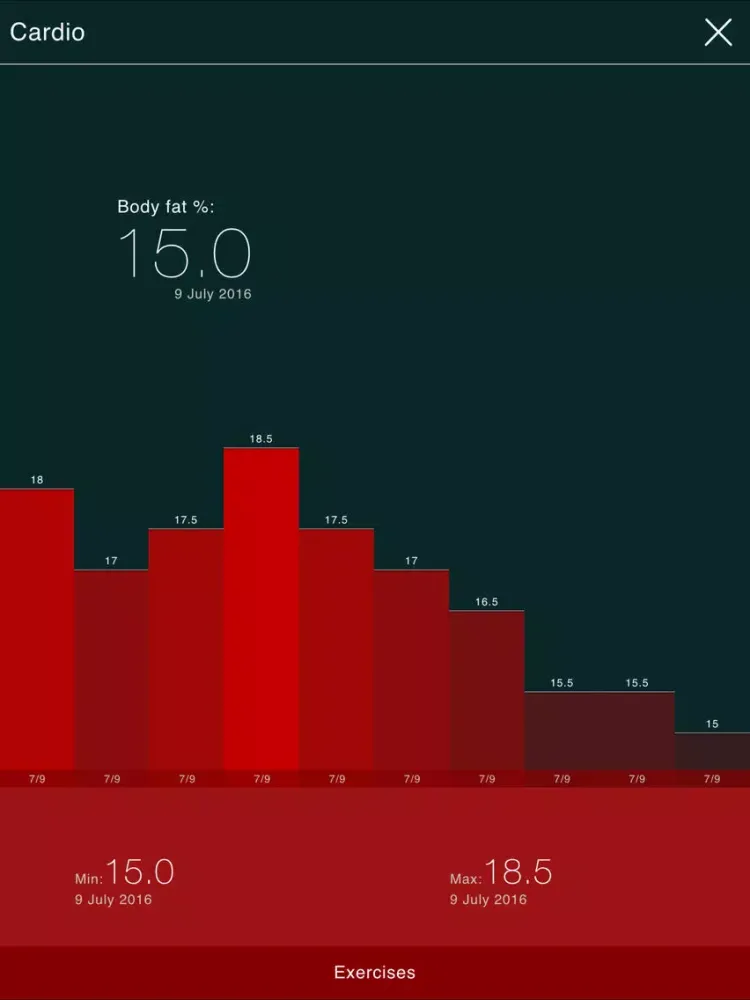 تصاویر Gymap - free visual workout log & interval timer iPad 