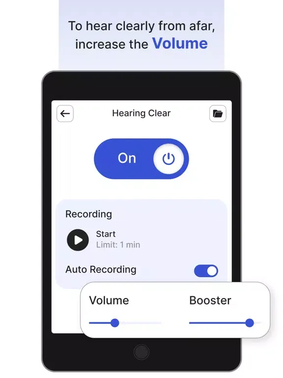 Hearing Clear- Sound Amplifier iPad  Screenshots