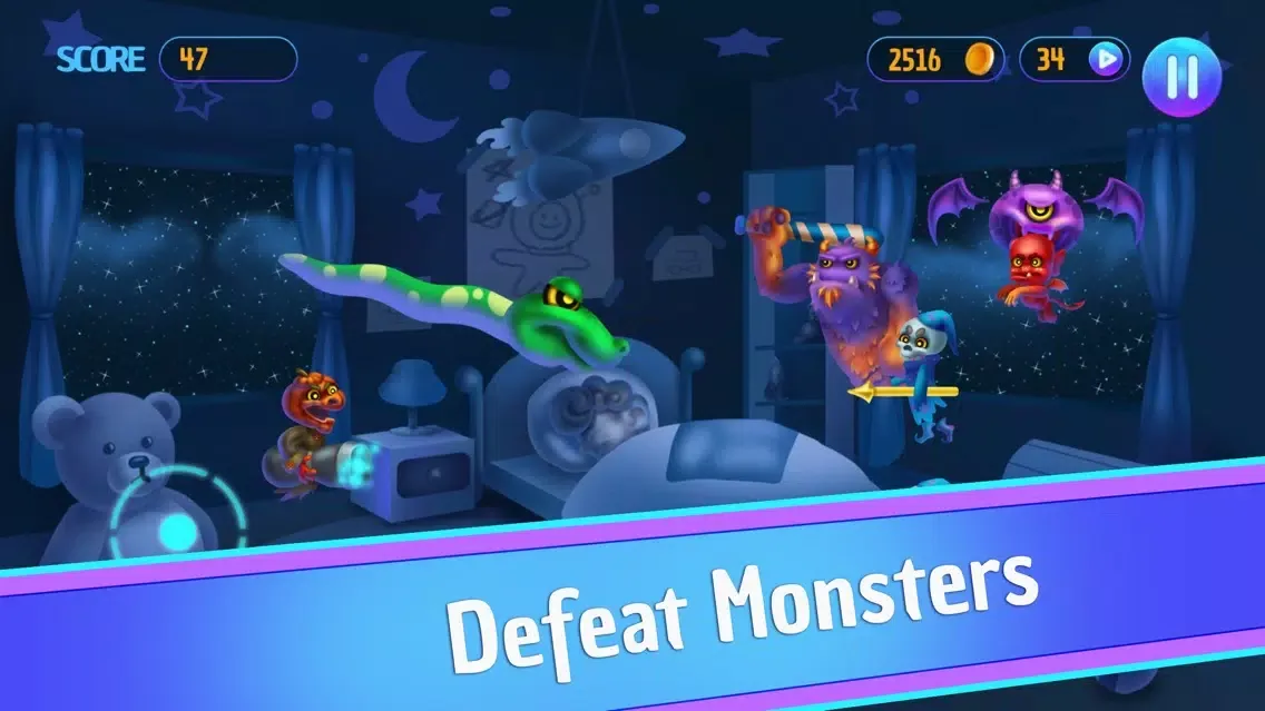 Capturas de tela do Dreamy Snakes: Monster Brawl