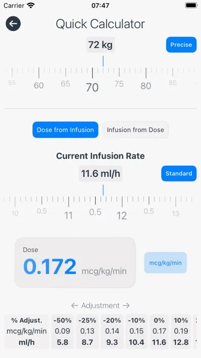 EasyIV Infusion Calculator 스크린샷