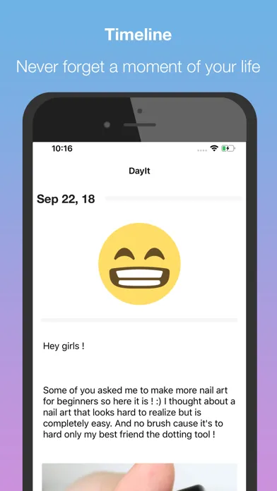 Ảnh chụp màn hình của DayIt - Diary, Mood Tracker