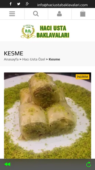 Hacı Usta Baklava Online应用截图