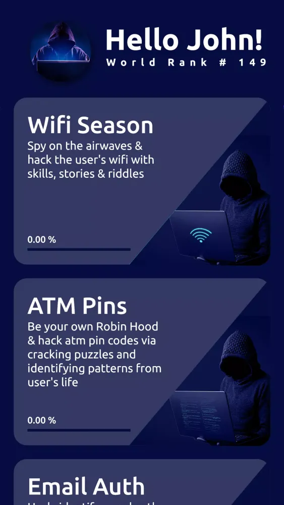 Cyber Hacker Bot Hacking Game Screenshots
