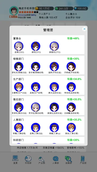 国产手机帝国-模拟经营文字养成游戏（国货当自强） スクリーンショット