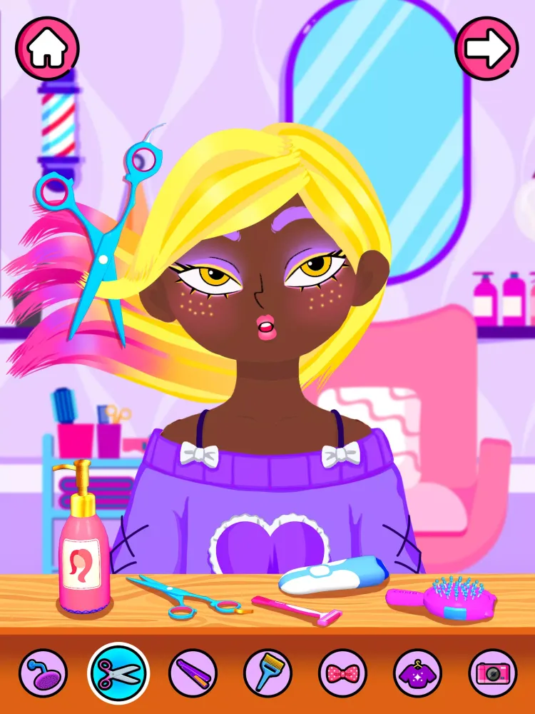 Hair Salon Makeup Girls Games应用截图