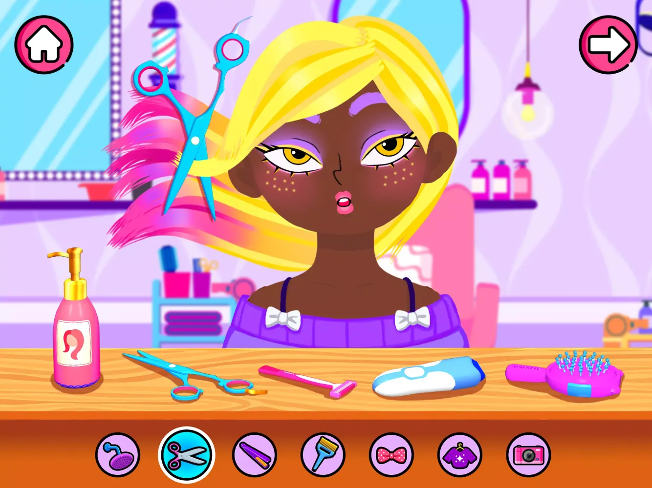 Hair Salon Makeup Girls Games应用截图