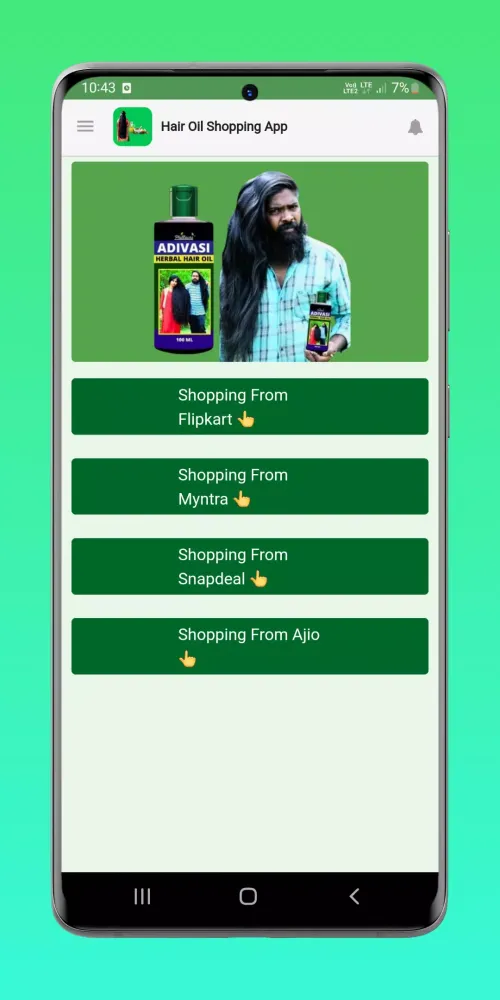 Hair Oil Online Shopping App Screenshots