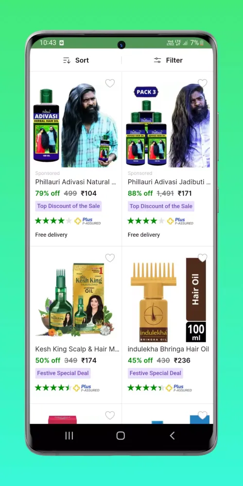Hair Oil Online Shopping App Screenshots
