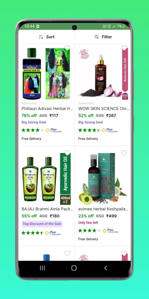 Hair Oil Online Shopping App Screenshots